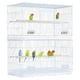 thumbnail image 1 of Antingy 30-inch 2 Pack Stackable Flight Bird Cages for Parakeets Cockatiels Conures Finches Budgies Lovebirds Canaries Small Birds Parrots, White, 1 of 4