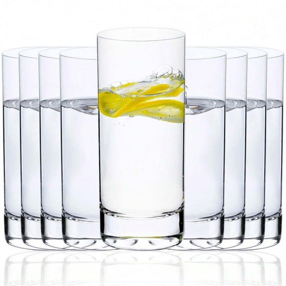 odorsTT Glasses Set Of 8,16oz Tall Drinking Glasses, Water Glass for Kitchen, Mojito Glass Cups, Cocktail Glasses for Bar Glassware