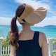 thumbnail image 5 of Sombrero de visera para mujer, gorra de verano plegable ajustable, sombrero de copa vacío, sombrero de playa, 5 of 8