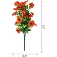thumbnail image 2 of Sinhoon 6 Bundles Artificial Flowers UV Resistant Fake Plants Outdoor Faux Plastic Flowers Garden Window Box Porch Home Decor (Orange red), 2 of 7