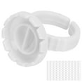 thumbnail image 2 of 100 piezas de pegamento desechable para pestañas, anillo de taza, soporte para pegamento de extensión de pestañas, accesorio blanco, 2 of 14