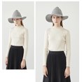 thumbnail image 3 of ZHAOCHENG Sombrero de bruja mago para mujer (gris 56-58 cm), sombrero de lana, ropa para adultos, accesorios de fiesta, sombrero de juego de rol de camuflaje de Halloween, 3 of 5