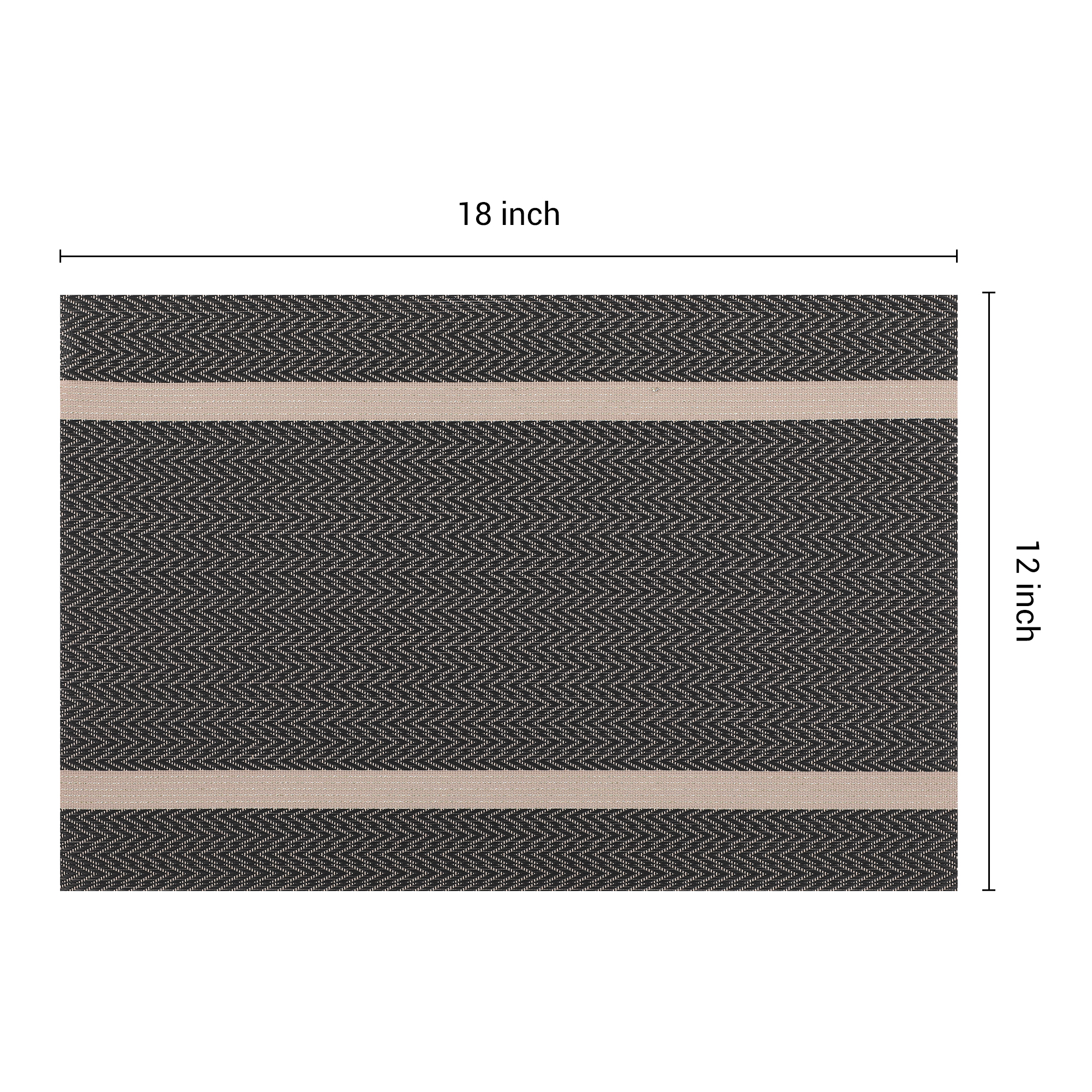 Unique Bargains Set of 8 Vinyl Placemats for Kitchen Washable Table Placemats Brown