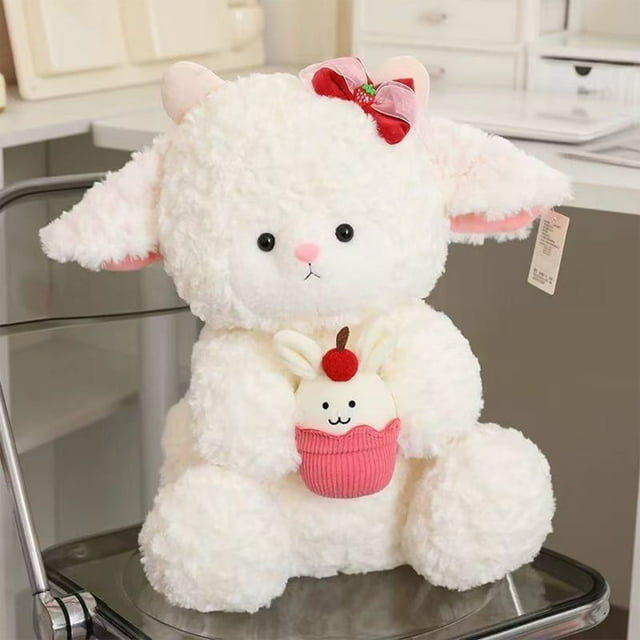 Juguetes Para Niño Muñeco de peluche de imitación de cordero, regalo de boda para niños y niñas, regalo de cumpleaños festivo. Juguetes Para Bebe 1 Año