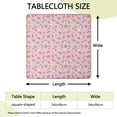 thumbnail image 2 of Pink Cartoon Unicorn Dessert Rainbow Heart Pattern Square Fitted Tablecloth with Elastic Edge,Square Table Cover,Washable Elastic Table Cover for Home Kitchen Party Decor 34"x34", 2 of 6