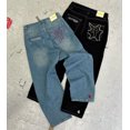 thumbnail image 4 of 2023 nuevos jeans holgados casuales de pierna ancha bordados para hombre, jeans estampados de hip-hop retro de calle, jeans negros de cintura alta Y2k, 4 of 4