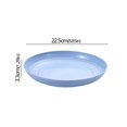 thumbnail image 1 of Wheat Straw Solid Color Round Plates Salad Dessert Dinner Reusable Microwave Safe Anti Fall And Shatter Plates Fruit Plate 23cm Nordic Blue, 1 of 6