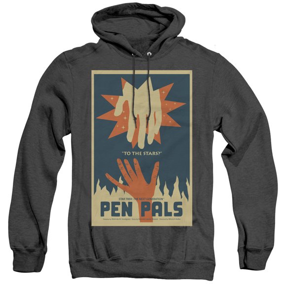 Star Trek Tng Season 2 Episode 15 Adult Heather Hoodie Sweatshirt Black