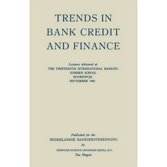 Trends in Bank Credit and Finance, (Paperback)