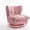 Pink, variant on Modern Chenille Swivel Accent Chair – 360° Lounge Chair with Oversized Base, 20.8'' Wide Seat, Thick Cushioning, 300lb Max Load, Comfortable Reading & Side Chair for Living Room, Bedroom, Office