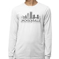 thumbnail image 2 of Skyline Jacksonville Florida Long Sleeve Shirt Unisex Large White, 2 of 5