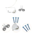 thumbnail image 4 of 4 Sets Window Track Roller Tail Cam Track Wheels Cabinet Sliding Wheel Rollers, 4 of 9