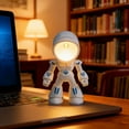 thumbnail image 4 of 2Pcs Mini Creative Robot Table Lamp, Unique Fun Robot Lamp, Creative Fully Posable Body Bot Style Table Cordless Lamp, Eye-Friendly, Powered Mood Light For Bedroom Desk Home Decor (White), 4 of 5