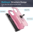 thumbnail image 3 of Phone Case for iPhone 15,15 Pro,15 Plus,15 Pro Max Case,Heavy Duty Shockproof Full Body Phone Cover Built in 360°Rotatable Ring Holder Magnetic Kickstand for Apple iPhone 15 Pro Max 6.7", Pink, 3 of 7