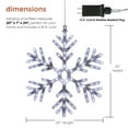 thumbnail image 5 of Alpine Corporation 20" x 24" Hanging Light-Up Snowflake Holiday Decoration, White, 5 of 13