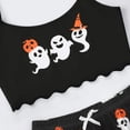 thumbnail image 5 of MVRLSH Womens Pajama Sets for Women 2 Piece Halloween Skeleton Print Lettuce Trim Cute Short Top And Shorts Sleepwear wear Soft Sleepwear Lounge Set Gray - M, 5 of 6
