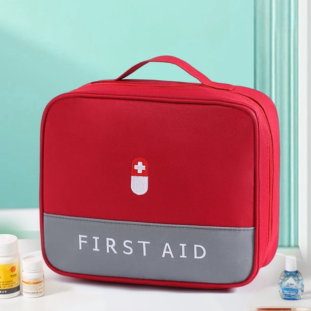 Botiquines De Primeros Auxilios Bolsa de almacenamiento de emergencia Oxford con cremallera útil para viajes familiares (rojo) Sywqhk Para Estrenar