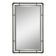 Aspire Home Accents 4882 Morse Industrial Metal Wall Mirror - Gray