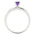 thumbnail image 4 of 0.5 ct Round Cut Natural Amethyst Solitaire Engagement Ring for Women in 18K White Gold, 4 of 5