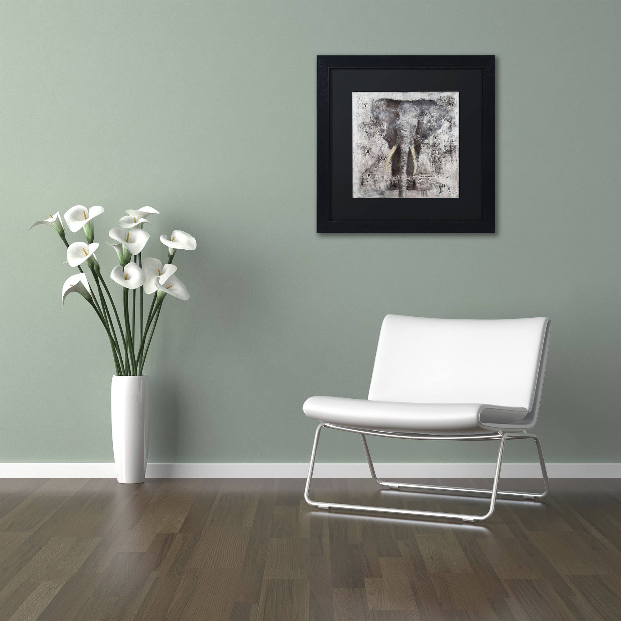 Trademark Fine Art "Wild Life" Canvas Art by Joarez, Black Matte, Black Frame