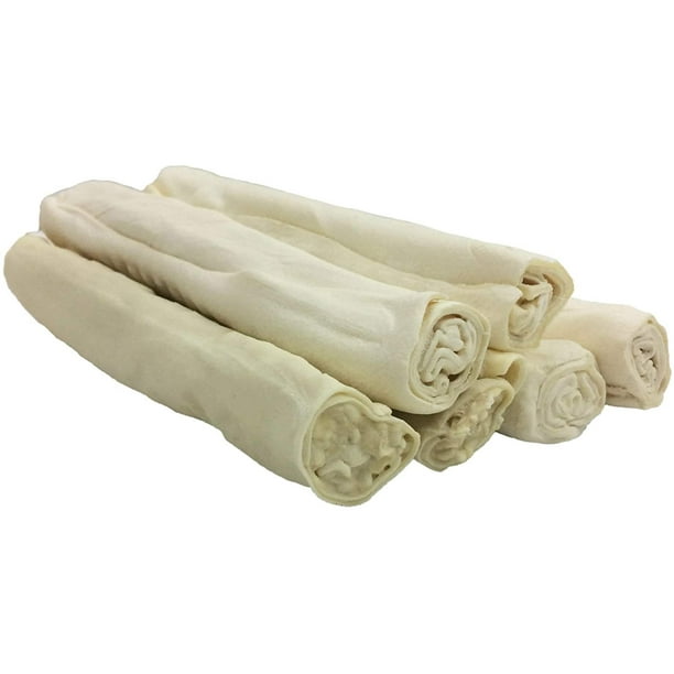 Rawhide Retriever Roll 6 Count / 810" long 100 Beef Hide Roll Dog