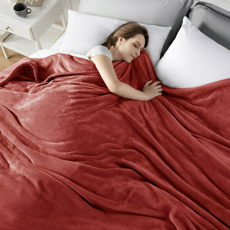 Shilucheng Large Heavyweight Multipurpose Queen Fleece Blanket