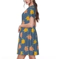thumbnail image 2 of Lsque Cute Turtle Print Women's Casual Dress T-Shirt Summer Short Sleeve Scoop Neck Swing Dresses, 2 of 6