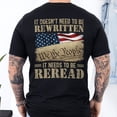 thumbnail image 4 of FLAGWIX It Doesn't Need To Be Rewritten It Needs To Be Reread 1776 T-Shirt - Regular Fit Street Round Neck Short Sleeve T-shirt, Menswear, T Shirt for Men, Father's Day Gift, 4 of 6