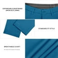 thumbnail image 6 of Mens Plain Front Golf Pants Classic Tapered Relaxed Fit Lightweight Breathable, 6 of 7
