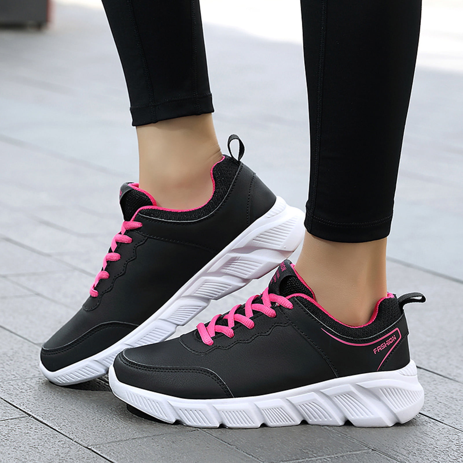 Womens Get Fit Mesh Walking Trainers Athletic Walk Gym Shoes Sport Run UK 3-9 
