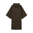 thumbnail image 3 of TiaoBug Men's Jedi Uniform Hooded Robe Tunic Cloak Outfit Halloween Cosplay Costume Tie String Cape Brown L, 3 of 6