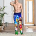 thumbnail image 6 of Lsque Mario Print Men's Pajama Pants, Lounge Pant - Comfortable Home Wear,Elastic Waistband, Stylish Design-XX-Large, 6 of 9