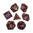 thumbnail image 1 of 7x Polyhedral Dices Smooth D4-D20 for Math Teaching Bar Table Board Games Violet Aureate, 1 of 4