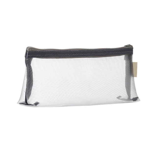 Bolsas de maquillaje de malla de 2 piezas Bolsas de maquillaje portátiles con cremallera (L) JAMW Sencillez