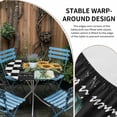 thumbnail image 4 of Sunflower Vintage Round Fitted Tablecloth with Elastic Edge, Waterproof Table Cloth Table Cover for 45"-54" Tables, Farmhouse Floral Black Checkered Tablecloths for Dining Picnic Indoor Outdoor, 4 of 9