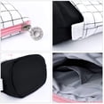 thumbnail image 5 of Transformer Stand Store Pencil Holder - Canvas+PU - Cartoon Cute Cat Design - Telescopic Pencil Pouch Bag - Stationery Pen Case Box with Zipper Closure (Grid), 5 of 5