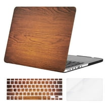 Mosiso Plastic Pattern Hard Case with Keyboard Cover with Screen Protector Only for MacBook Pro Retina 13 Inch No CD-Rom (A1502/A1425, Version 2015/2014/2013/end 2012), Wood Grain