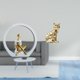 thumbnail image 2 of Escultura de figura de niña y gato, elegante estatua de mujer, arte animal, artesanía, centro de mesa para dormitorio, estantería, decoración de chime, 2 of 8