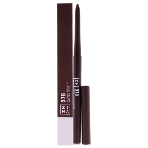 Lápiz de cejas automático 24H - 578 Chocolate de 3Ina para mujeres - Lápiz de cejas de 0,011 oz
