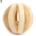 thumbnail image 2 of Flmtop Natural Wood Dumbells Unicycle Bell Roller Chew Toy for Guinea Pigs Rat Rabbits, 2 of 9