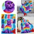 thumbnail image 1 of WMQPNNS New Trending Adorable Cat Pattern Flannel Throw Blanket Soft Cozy Warm for Bed Couch Sofa, 1 of 8