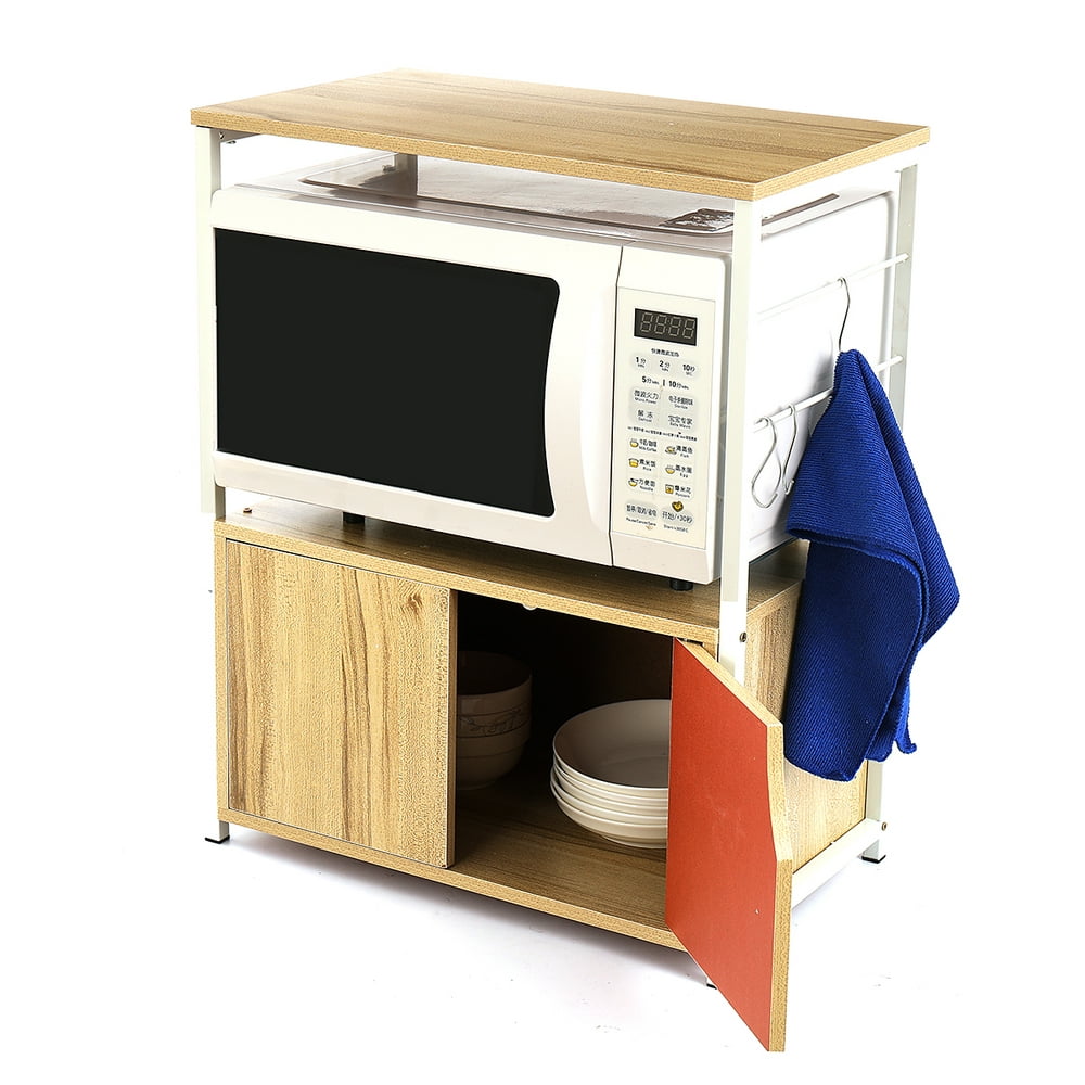 2-Tier Kitchen Baker Rack Microwave Oven Stand Storage Oven Shelf w ...
