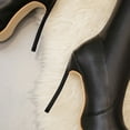thumbnail image 5 of Dakaela Women's Over The Knee Boots Leather Pointy Toe Wide Calf High Heels Stilettos Thigh High Boot, 5 of 8