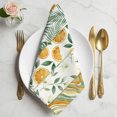 thumbnail image 2 of Cloth Napkins Set of 6 - 20x20 Inches, Yellow Lemons Washable Reusable Table Napkins, Summer Botanical Green Leaves Fruits Striped Soft & Absortbent Dining Napkin for Party Wedding Hotel Restaurant, 2 of 9