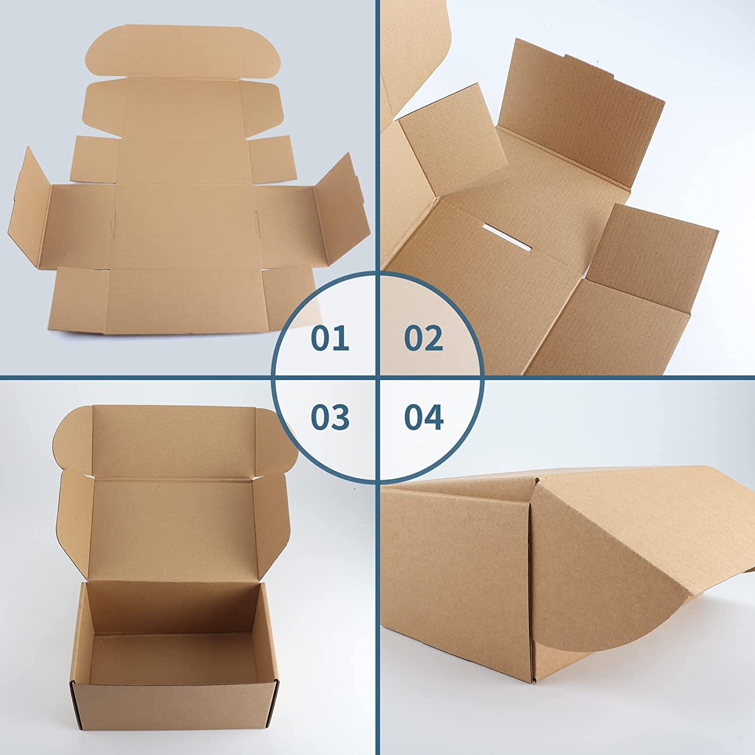 Calenzana 25 Pack 9x6x4 Shipping Boxes, Small Corrugated Cardboard Boxes for Mailing and Packing, Brown