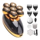 thumbnail image 2 of Afeitadora eléctrica de 7 cabezales con carga USB y cuchillas de acero inoxidable. Recortadora de barba rápida para hombre. Recortadora de pelo. Regalo dorado., 2 of 5