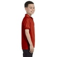 thumbnail image 2 of Hanes Cotton-Blend Kids` Jersey Polo, XL, Deep Red, 2 of 2