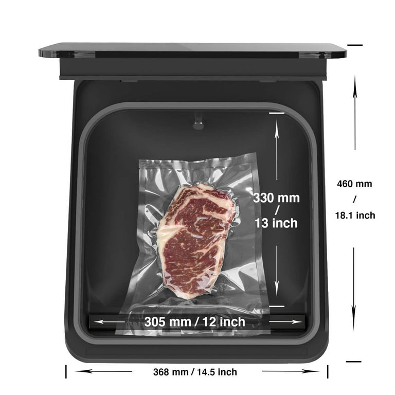 [2023 New!] 10 inch Chamber Vacuum Sealer, ideal for liquid or juicy food  including Fresh Meats, Soups, Sauces and Marinades. Compact design, Visible