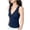 Navy, variant on Womens V Neck Tank Tops Summer Ribbed Sleeveless Henley Shirts Casual Loose Fit Button Up Cami Knit Tees White