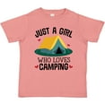 thumbnail image 3 of Inktastic Just a Girl Who Loves Camping Girls Toddler T-Shirt, 3 of 5